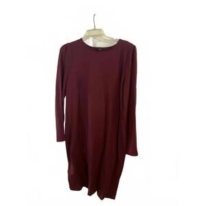 Talbots Long Sleeve Burgundy Dress Size 16